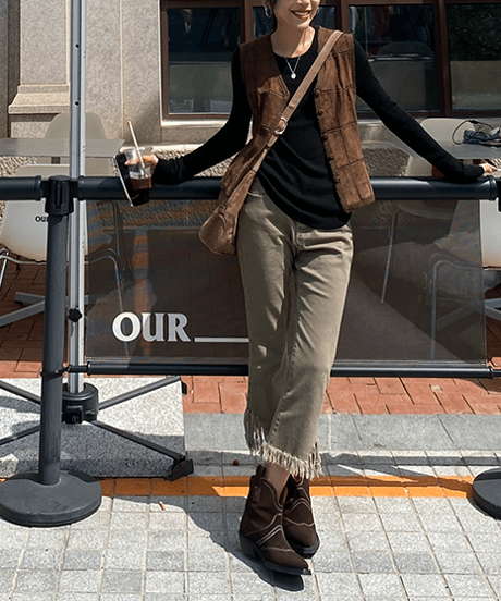 thin simple knit top / 3color　hm1288