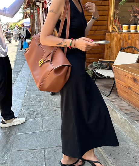 sleeveless plain dress / 5color　hm1401