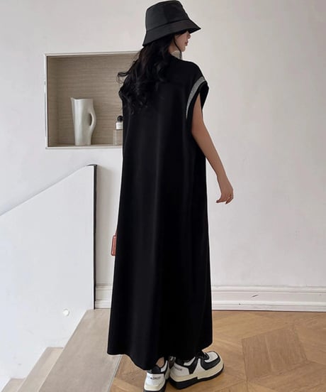 long t-shirt dress / 2color　hm2477