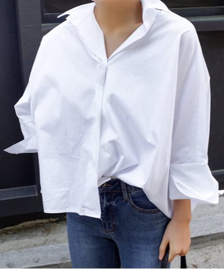 loose silhouette shirt　hm1581
