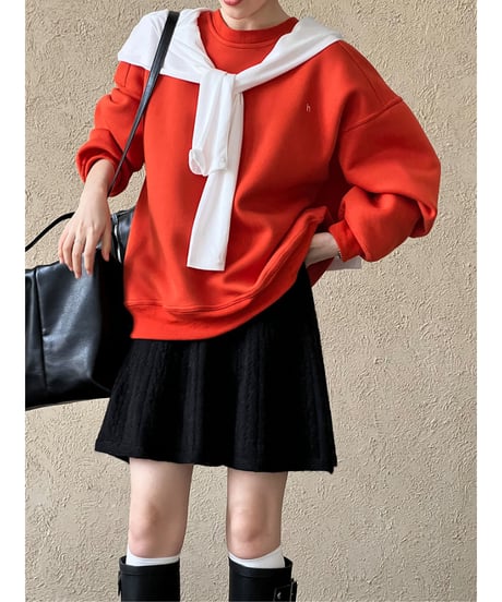 one point sweat shirt / 4color　hm2048