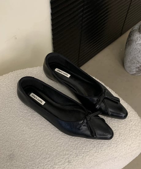 toe bow flats shoes / 3color　hm2117