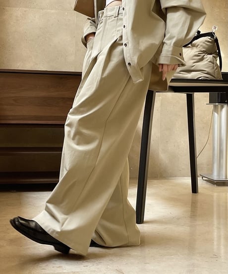 high waist wide pants / 2color　hm1748