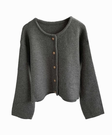 gold button cardigan / 3color　hm1836
