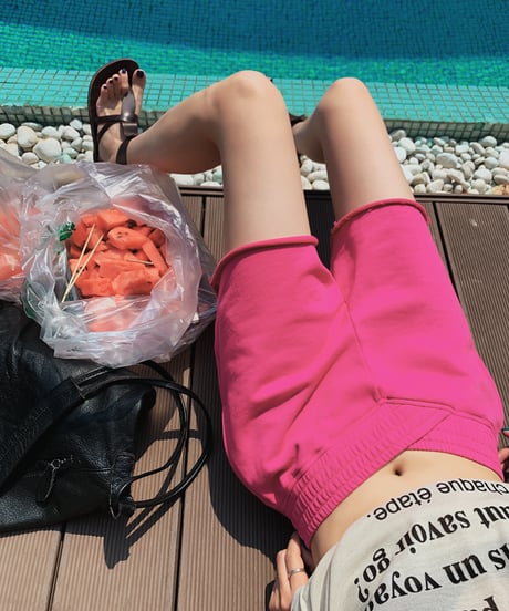 cut-off sweat shorts / 4color　hm1460