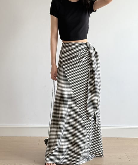 side tie long skirt / 2color　hm2276