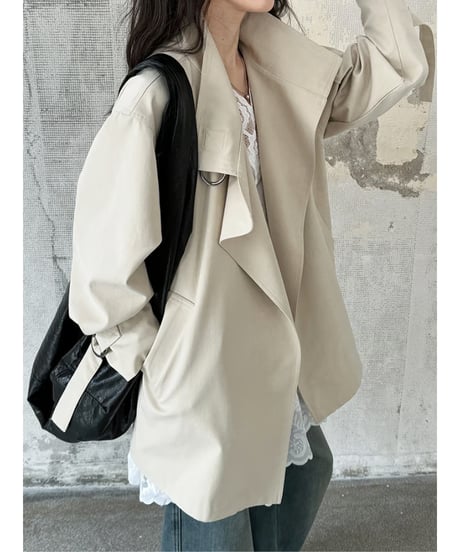 asymmetrical jacket / 2color　hm2057