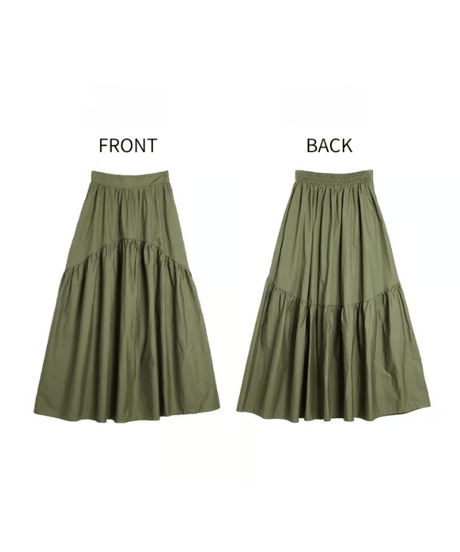 asymmetric tiered skirt / 5color　hm2691
