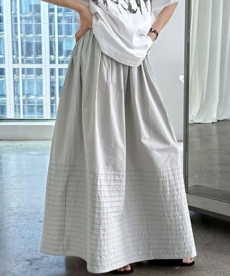 border hem skirt / 3color　hm2298