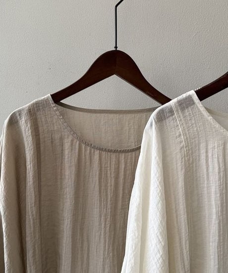 loose cotton blouse / 4color　hm2325
