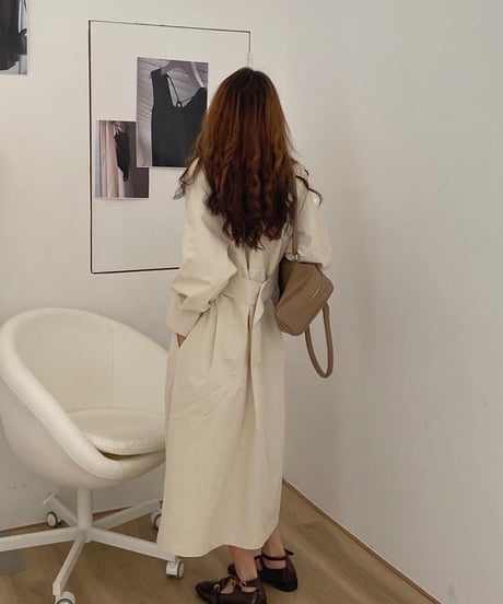 waist tuck side slit dress / 3color　hm1742