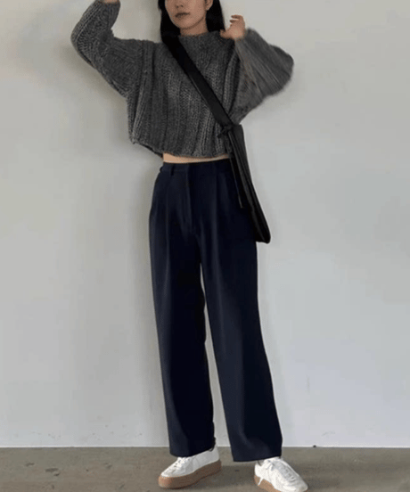 《即納》wide rib knit / 2color　hm1832