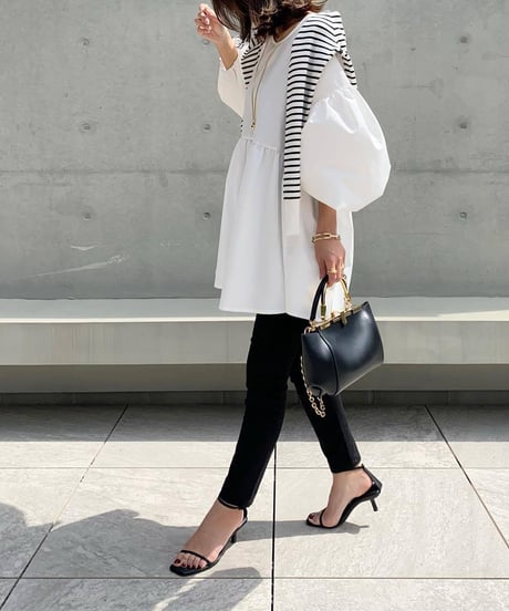 gather flare blouse / 2color　hm2579