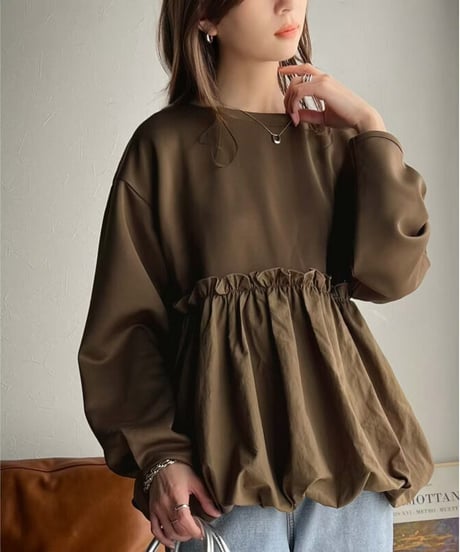 docking peplum top / 3color　hm2631
