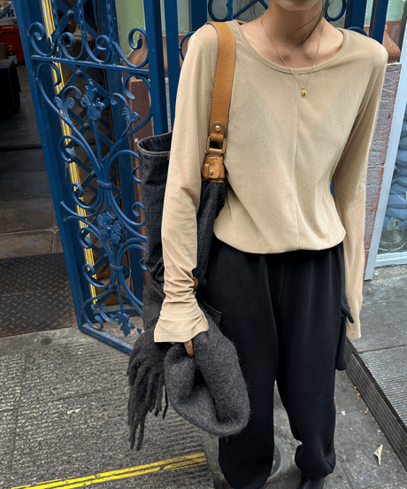 velvet sheer cutsew / 2color　hm1150