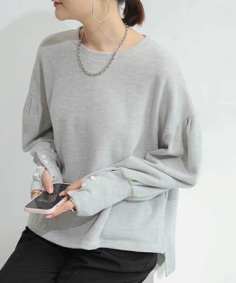 elegant puff sleeve top / 4color　hm2702