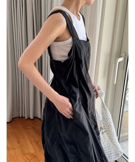 gathered overalls / 2color　hm2375