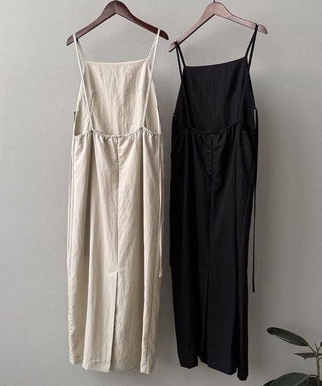 back tie jumperskirt / 2color　hm2281