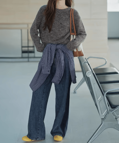 side line denim pants　hm2589