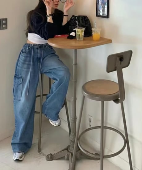 cargo denim pants　hm2865