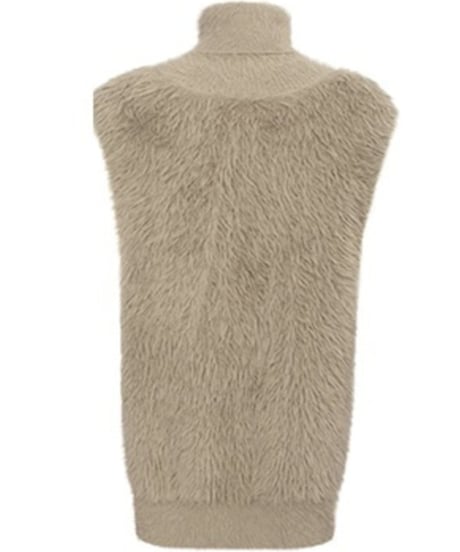 high neck eco fur vest / 2color　hm1822