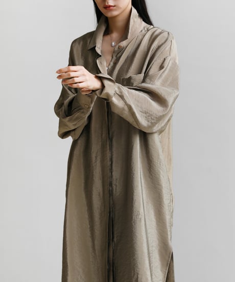oversize sheer long-shirt　hm1589