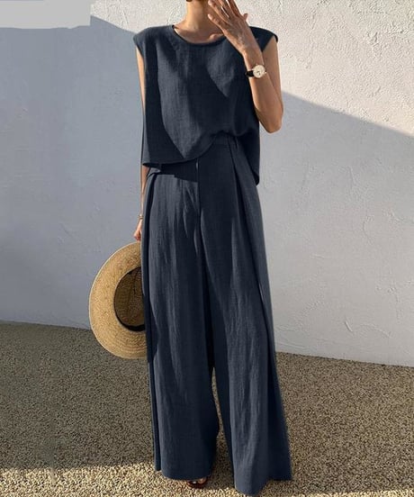 sleeveless suit setup / 3color　hm1485