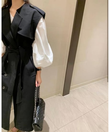 long trench gilet / 3color　hm2592