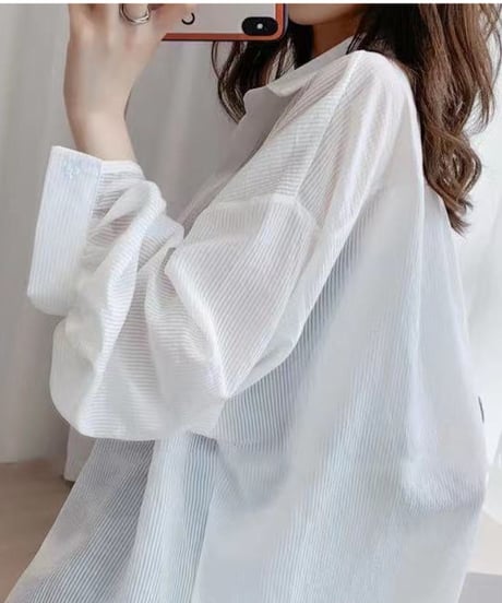 striped sheer shirt / 3color　hm2889