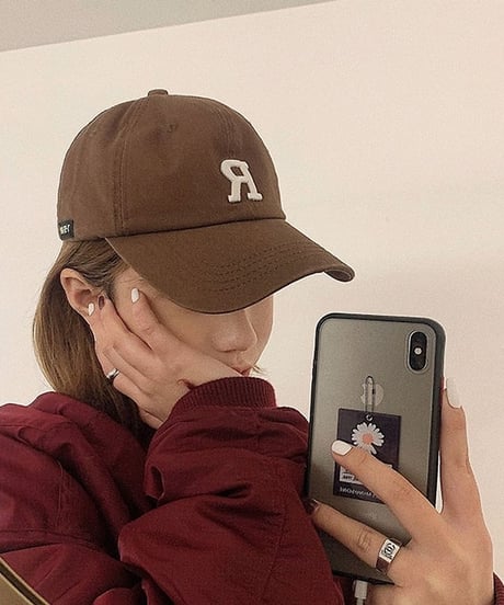 ”R” logo white cap / 9color　hm2125
