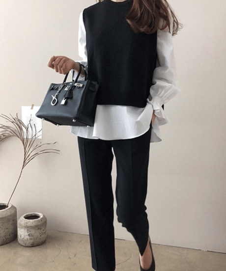 vest & blouse set / 3color　hm2648