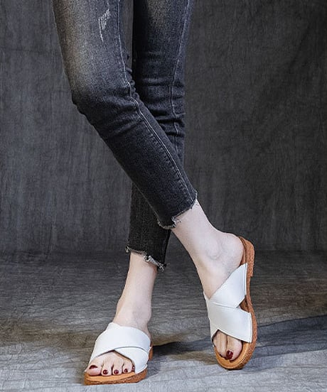 flat cross sandal / 2color　hm1480