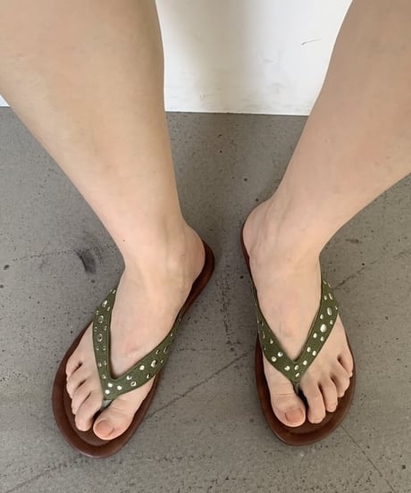 studs strap sandal / 4color　hm2259