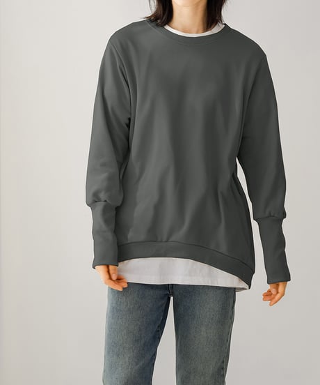 layered hem pullover / 8color　hm2635