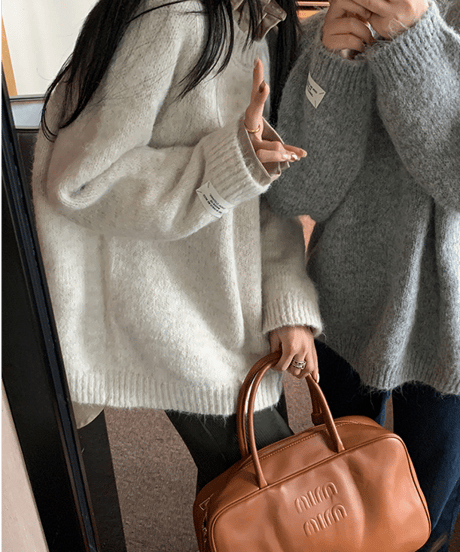 sleeve tag knit / 6color　hm1884