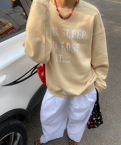 print sweat pullover / 2color　hm1442