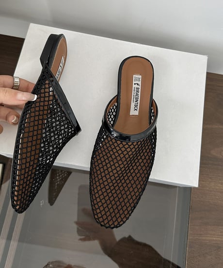 fishnet design flat sandal / 3color　hm2244