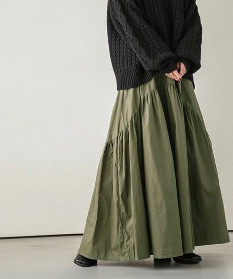 asymmetric tiered skirt / 5color　hm2691