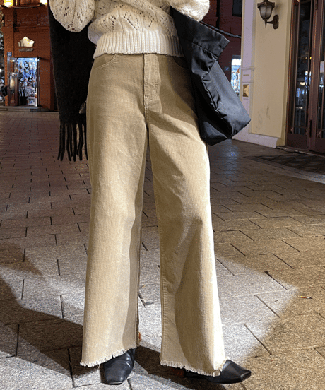 cut-off corduroy pants / 2color　hm1159
