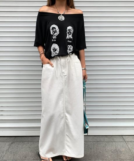 a-line denim skirtka / 2color　hm1981