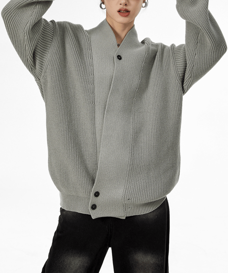 shawl collar cardigan / 3color　hm2682