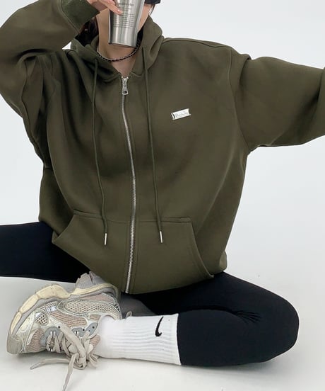 basic zip hoodie / 4color 　hm1946