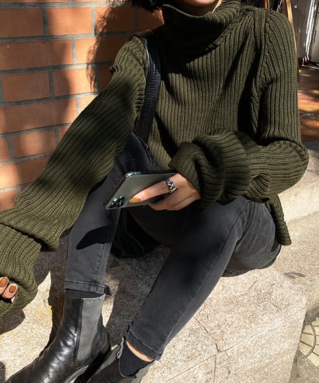 turtleneck sweater / 2color　hm1010