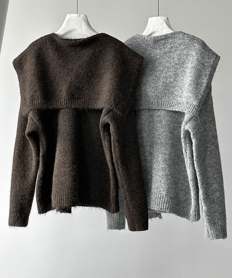 layered look knit top / 3color　hm2718