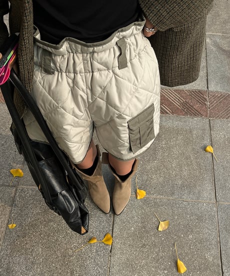 quilted short pants / 2color　hm1030
