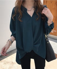 twist chiffon blouse / 3color　hm2896