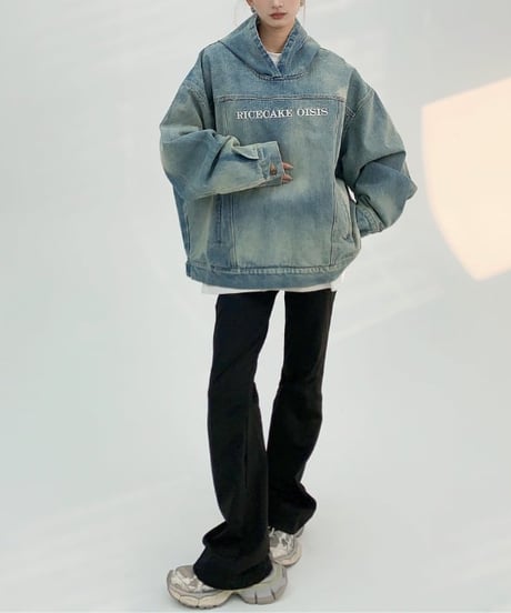 vintage denim hooded pullover　hm1958