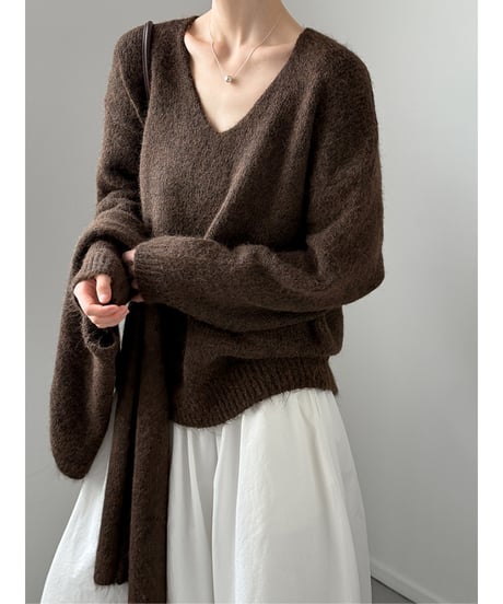 layered look knit top / 3color　hm2718