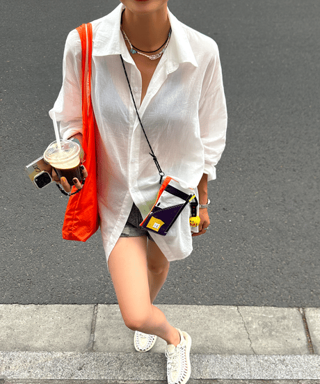 back slit shirt / 2color　hm1574