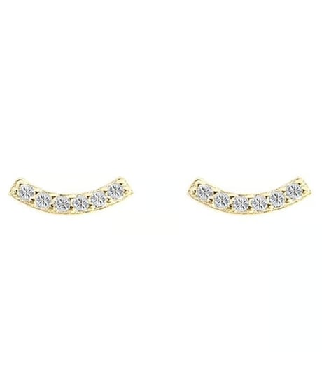 stone crescent pierce / 2color　hm2361